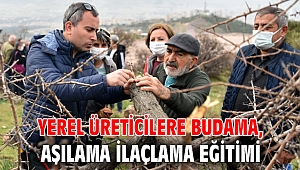 Yerel üreticilere budama, aşılama ilaçlama eğitimi