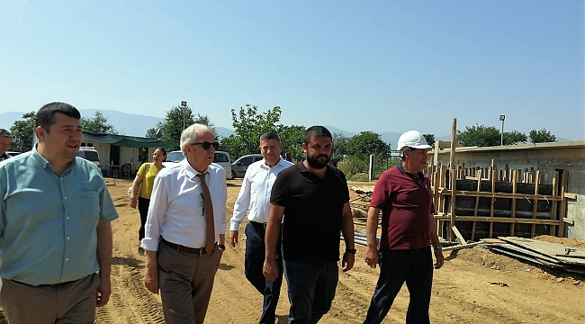 Başkan Eriş’ten çevreye duyarlı tesisin inşaatına inceleme