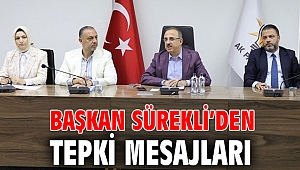 Başkan Sürekli’den tepki mesajları