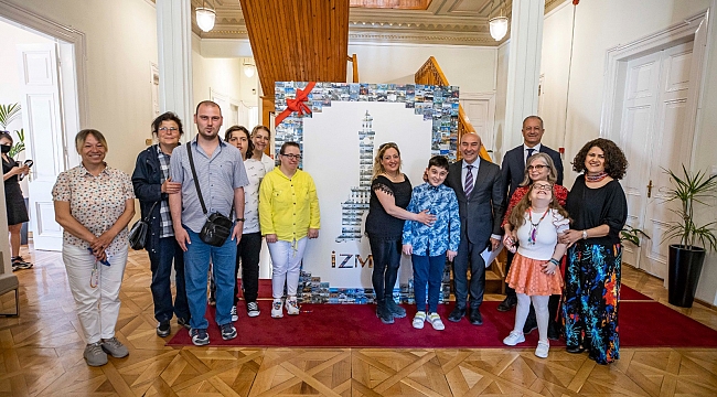 Engelli çocuklardan Başkan Soyer’e ziyaret