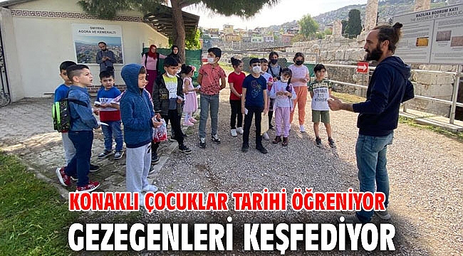 Konaklı çocuklar tarihi öğreniyor gezegenleri keşfediyor
