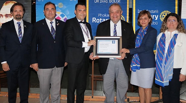 Phokaia Rotary Kulübü'ne tanınma belgesi!