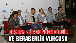 Başkan Sürekli'den birlik ve beraberlik vurgusu