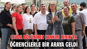 CEYDA BÖLÜNMEZ ÇANKIRI KINIK’TA ÖĞRENCİLERLE BİR ARAYA GELDİ