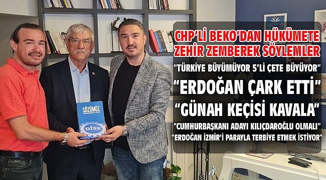 CHP'li Beko'dan Hükümete Zehir Zemberek Söylemler