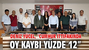DENİZ YÜCEL, “CUMHUR İTTİFAKINDA OY KAYBI YÜZDE 12” 