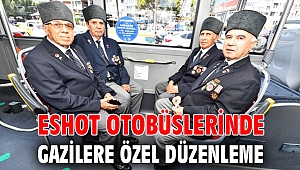 ESHOT otobüslerinde gazilere özel düzenleme