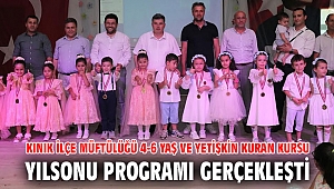 KINIK İLÇE MÜFTÜLÜĞÜ 4-6 YAŞ VE YETİŞKİN KURAN KURSU YILSONU PROGRAMI GERÇEKLEŞTİ.