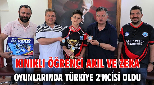 KINIKLI ÖĞRENCİ AKIL VE ZEKA OYUNLARINDA TÜRKİYE 2'NCİSİ OLDU