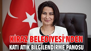 Kiraz Belediyesi'nden katı atık bilgilendirme panosu 