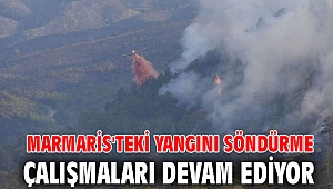 Marmaris'teki yangını söndürme çalışmaları devam ediyor