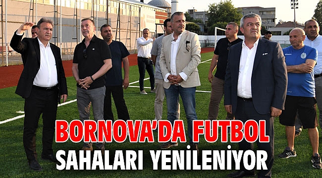 Bornova’da futbol sahaları yenileniyor