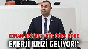 Ednan Arslan: “Göz göre göre enerji krizi geliyor!”