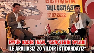 Eyyüp Kadir İnan, ''Gençlerin oyları ile aralıksız 20 yıldır iktidardayız''