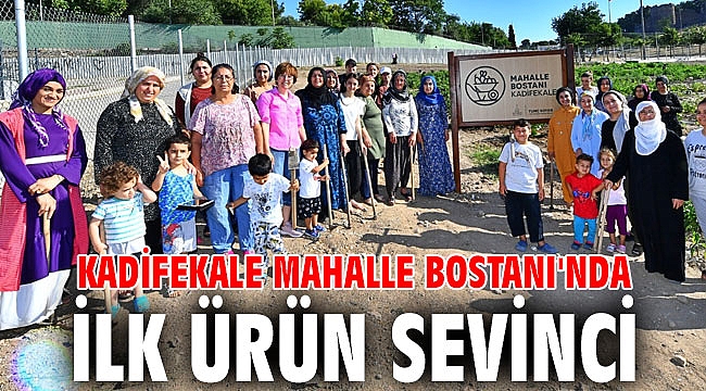 Kadifekale Mahalle Bostanı'nda ilk ürün sevinci