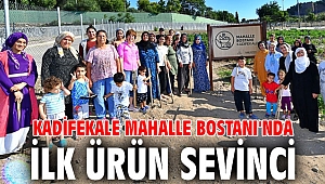 Kadifekale Mahalle Bostanı'nda ilk ürün sevinci