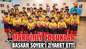 Mardinli çocuklar Başkan Soyer’i ziyaret etti