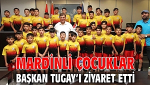 Mardinli çocuklar Başkan Tugay’ı ziyaret etti