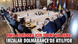 Tahıl koridoru için tarihi anlaşma: İmzalar Dolmabahçe'de atılıyor