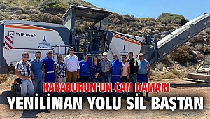 Karaburun’un can damarı Yeniliman yolu sil baştan
