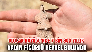 Ulucak Höyüğü'nde 7 bin 800 yıllık kadın figürlü heykel bulundu