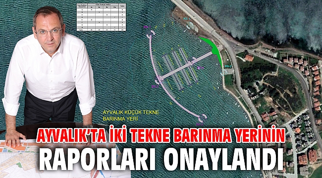 Ayvalık’ta İki Tekne Barınma yerinin kesin projeleri ve hesap raporları onaylandı