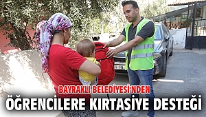 Bayraklı Belediyesi'nden öğrencilere kırtasiye desteği