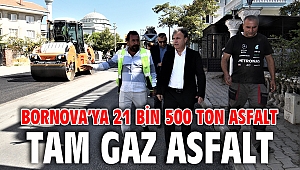 Bornova’ya 21 bin 500 ton asfalt