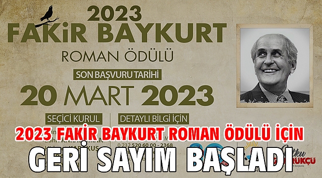 2023 Fakir Baykurt Roman Ödülü için geri sayım başladı