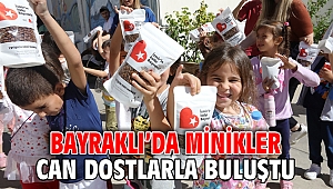Bayraklı’da minikler can dostlarla buluştu