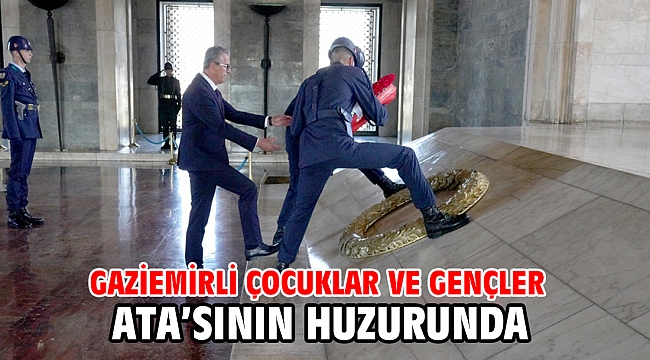 Gaziemirli çocuklar ve gençler Ata'sının huzurunda