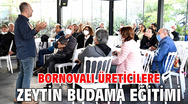 Bornovalı üreticilere zeytin budama eğitimi