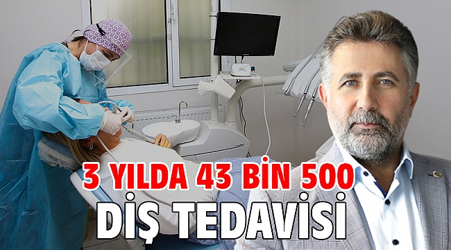 3 yılda 43 bin 500 diş tedavisi
