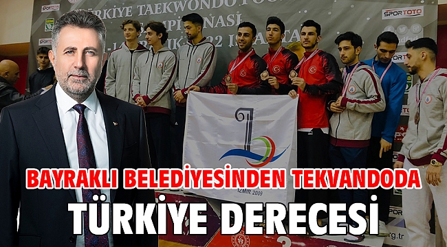 Bayraklı Belediyesinden tekvandoda Türkiye derecesi