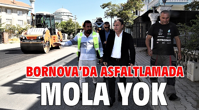 Bornova’da asfaltlamada mola yok
