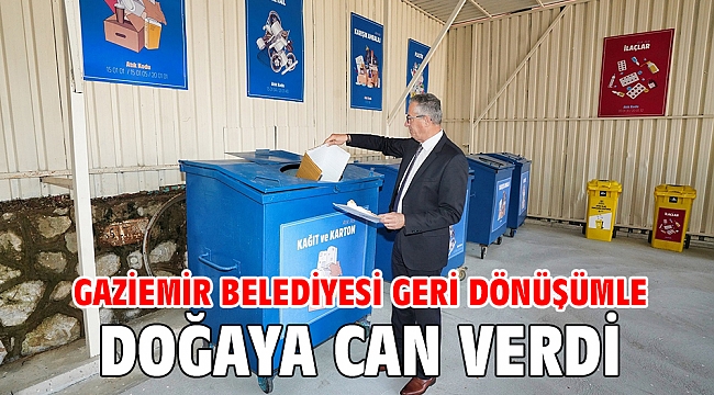 Gaziemir Belediyesi geri dönüşümle doğaya can verdi