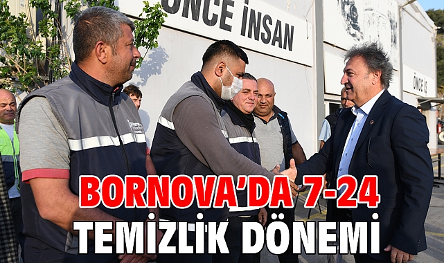Bornova'da 7-24 temizlik dönemi