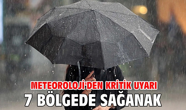 Meteoroloji'den kritik uyarı! 7 bölgede sağanak
