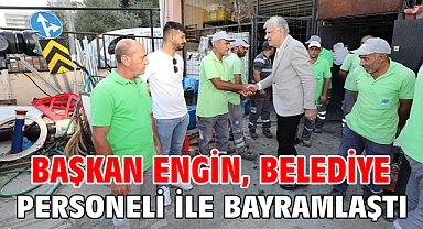 Başkan Engin, Belediye Personeli İle Bayramlaştı