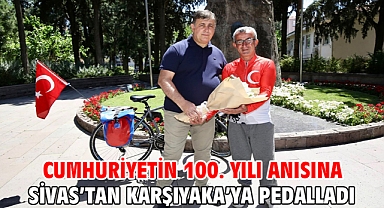 Cumhuriyetin 100. yılı anısına Sivas’tan Karşıyaka’ya pedalladı