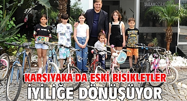 Karşıyaka'da eski bisikletler iyiliğe dönüşüyor