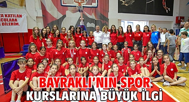 Bayraklı'nın spor kurslarına büyük ilgi
