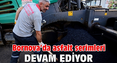 Bornova’da asfalt serimleri devam ediyor