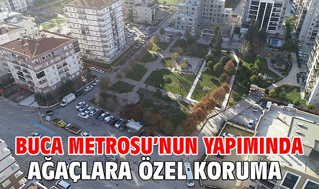 Buca Metrosu’nun yapımında ağaçlara özel koruma