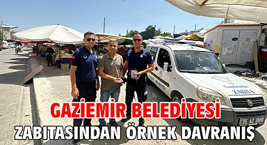 Gaziemir Belediyesi zabıtasından örnek davranış