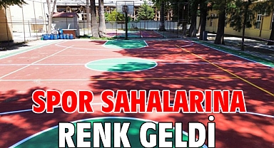 Spor sahalarına renk geldi