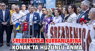 Srebrenitsa kurbanlarına Konak’ta hüzünlü anma