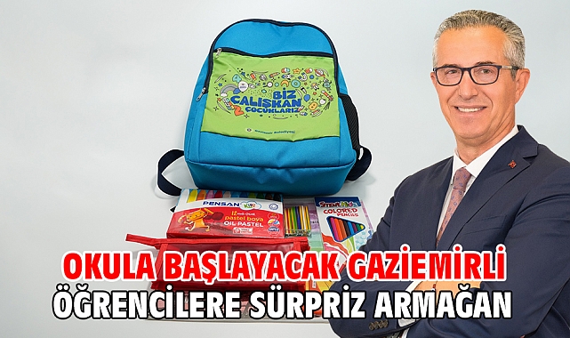 Okula başlayacak Gaziemirli öğrencilere sürpriz armağan