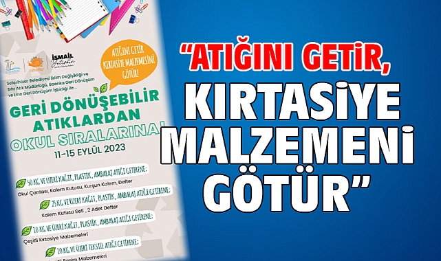 “Atığını getir, kırtasiye malzemeni götür”