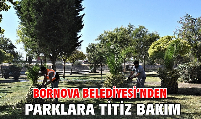 Bornova Belediyesi’nden parklara titiz bakım
